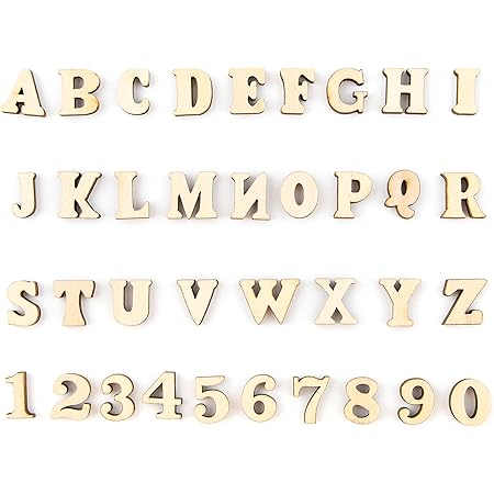 552 Piece Unfinished Wood Letters | 0.75 Inch Uppercase & Lowercase Craft Letters