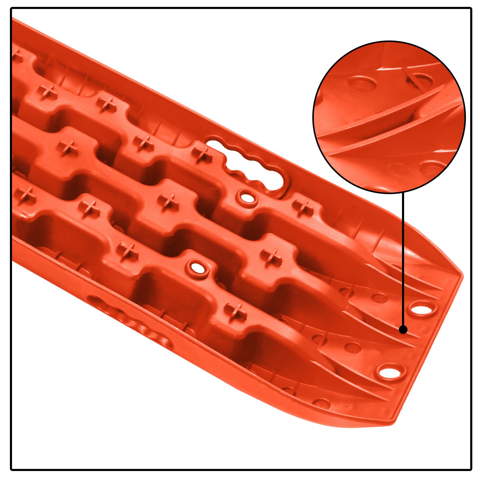 ACXIN 2 Stück Sandbleche Anfahrhilfe – 10T Offroad Recovery Boards Traktionsmatten Traktionshilfe Gripmatten – Offroad Zubehör Reifenleiter für PKW, LKW, Geländewagen, Wohnmobil, Orange