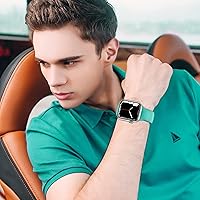 Vista 7 de Bandiction Compatible with Apple Watch Series 3 38mm Series 5 40mm iWatch Bands 38mm 40mm 41mm, Soft Silicone Sport Replacement Strap Compatible for