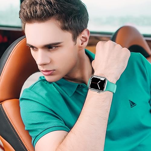 Miniatura 7 de Bandiction Compatible with Apple Watch Series 3 38mm Series 5 40mm iWatch Bands 38mm 40mm 41mm, Soft Silicone Sport Replacement Strap Compatible for