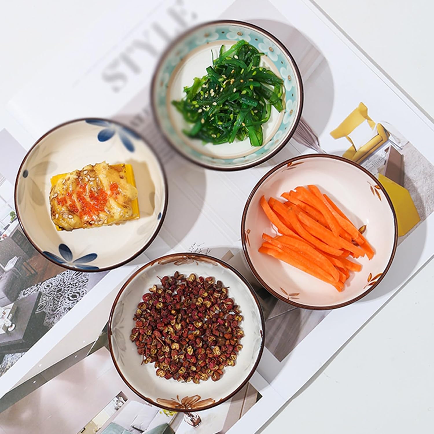 Bowl for Sauce Plates Suitable for Serving Desserts Salads Cream Sushi Sauces Snacks and Soy Sauce
