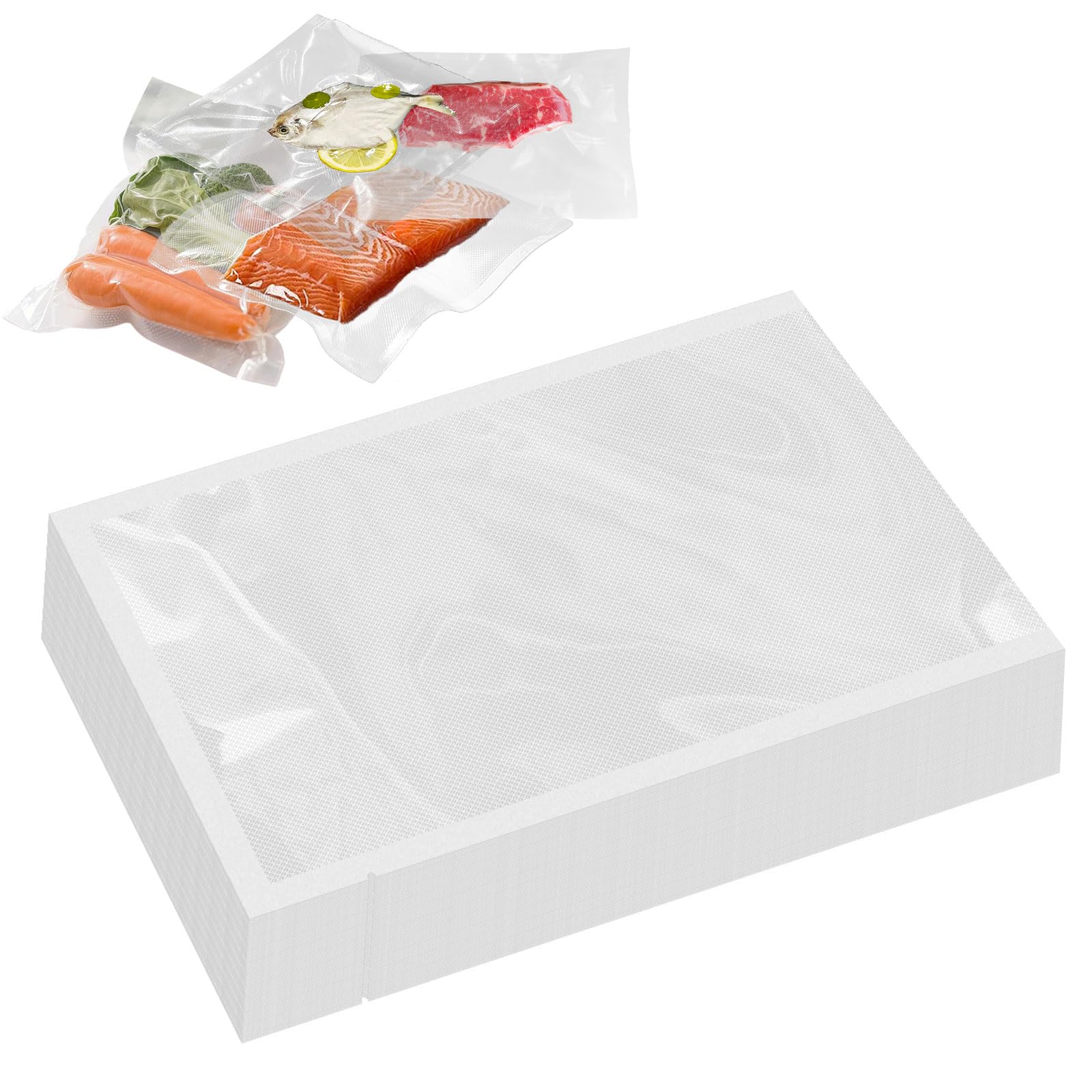 KMFYMPT 100 Pcs Vacuum Sealer Bags, 20x25cm Vacuum Food Bags, BPA Free