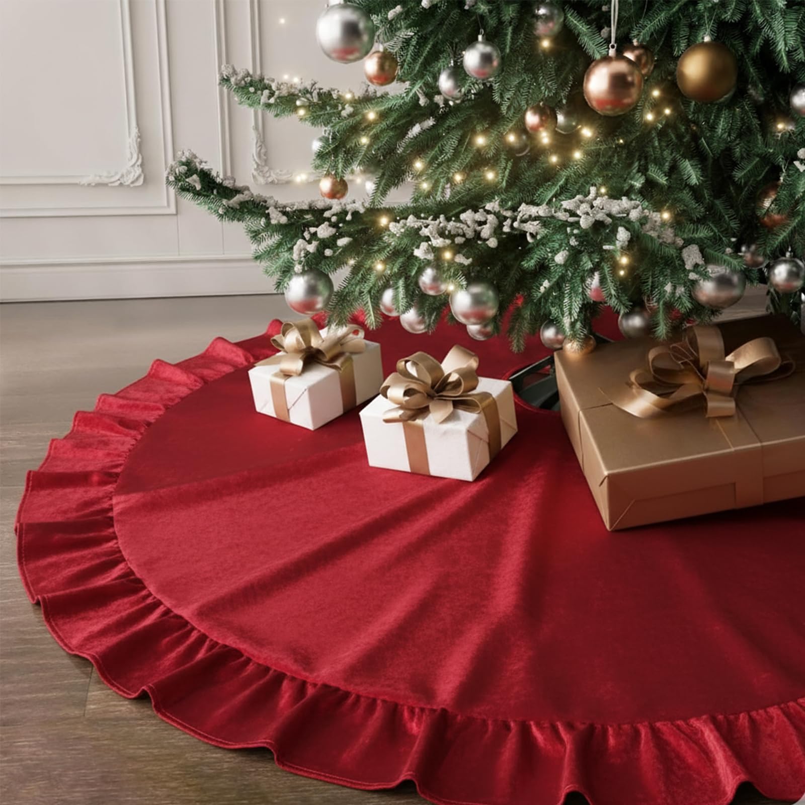 Amazon.co.jp: DegGod ベルベットクリスマスツリースカート、60インチ