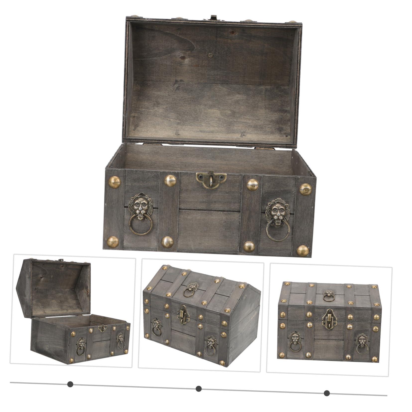 Holibanna Schmuckschatulle Aus Holz Holzschlosskasten Vintage Schmuck Organizer Tragbare Holzkiste Mit Schloss Staubschutz Reise Geschenk Für Frauen