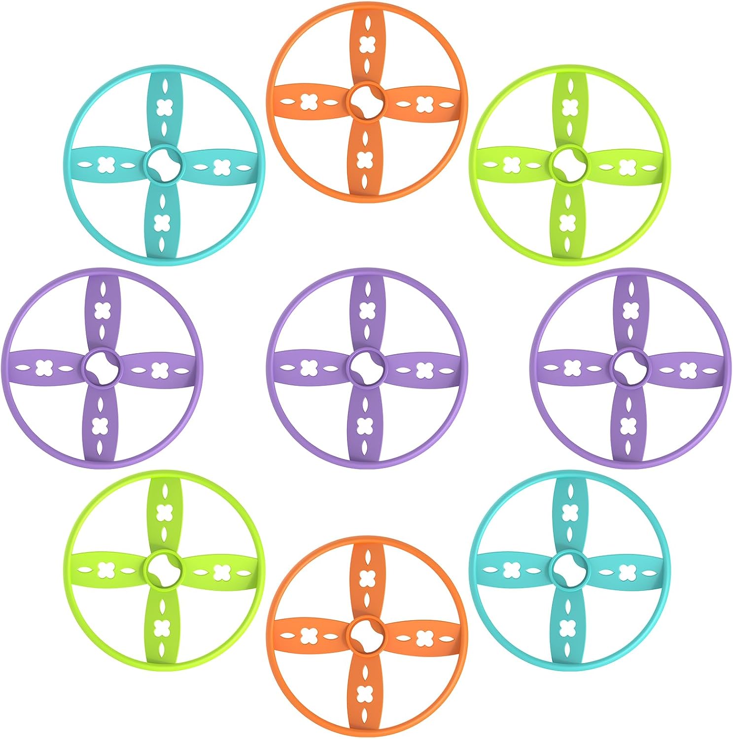 Ivtivfu Flying Disc Launcher Toy Supplements (24PCS), Outdoor Toys for Ages 3 4 5 6 7 8 Boys and Girls, Suitable for Handheld and Stomp Disc Launchers, Outside Kids Games for Beach Yard and Park