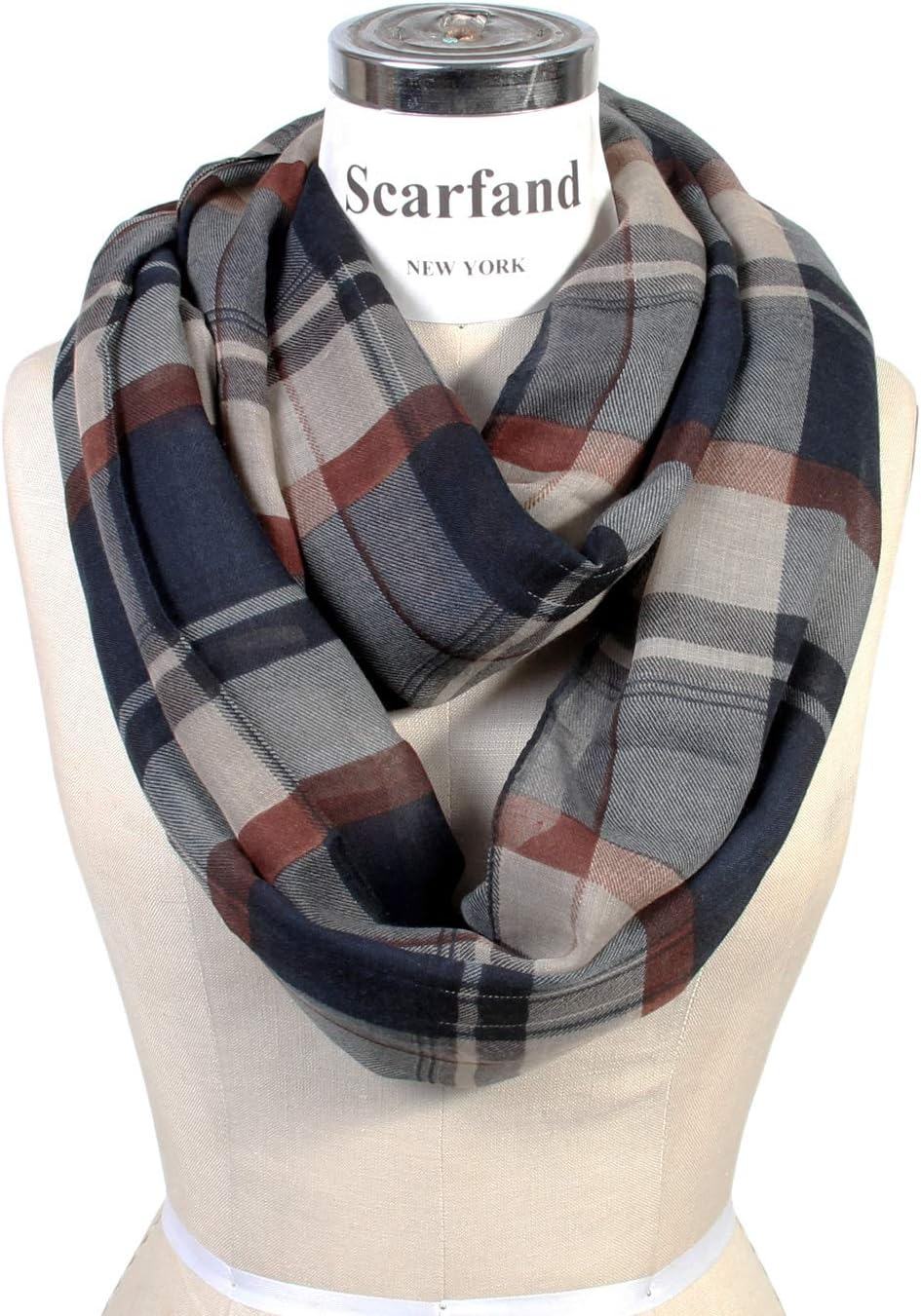 Scarfand's Tartan Plaid & Checks Infinity Fashion Scarves - Image 2