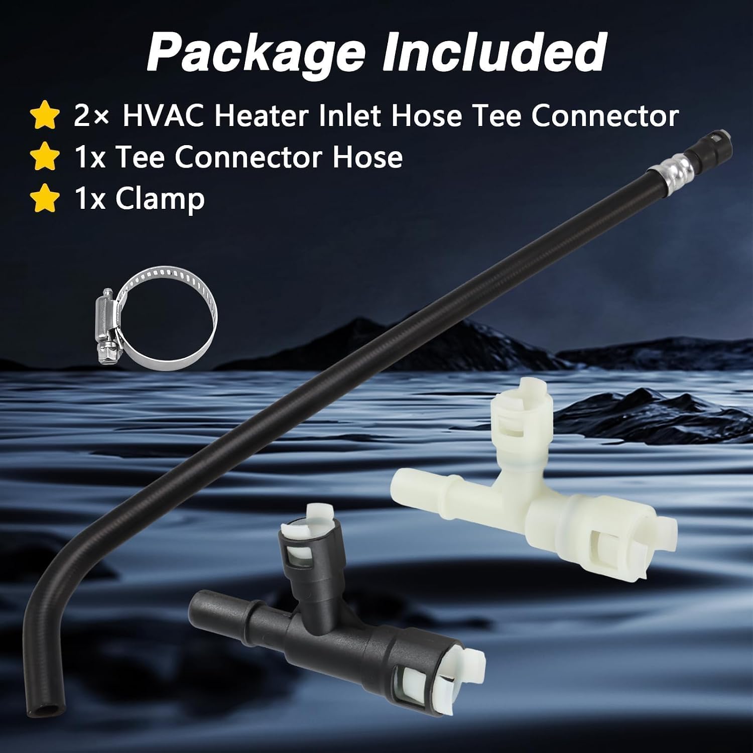 HVAC Heater Hose Assembly with Tee Connector, Heater Core Supply Hose Compatible with Cadillac Escalade Chevrolet Silverado GMC Yukon Replace# 22885825 15895065 15854958