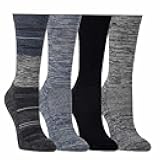 KIRKLAND Signature Women Extra-Fine Merino Wool Blend Crew Sock, 4-pair