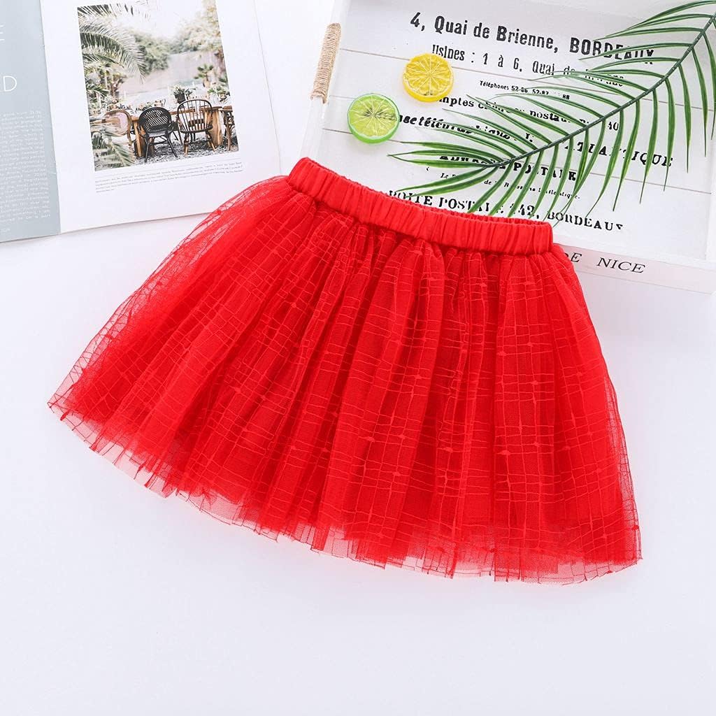 Soft Plaid Tulle Tutu Skirt for Toddlers Girls Princess Dress Up 1-10 Years