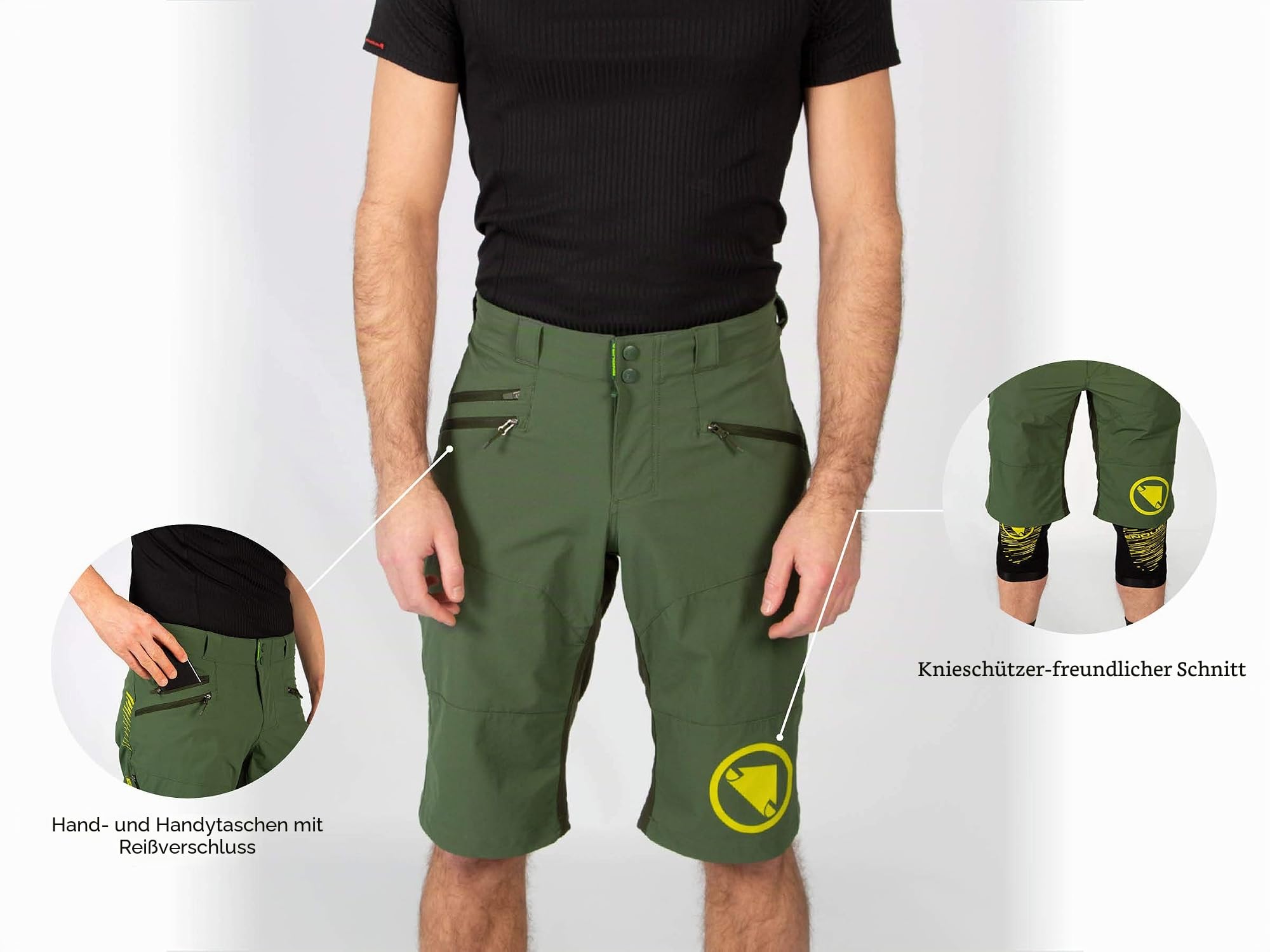 Endura Herren Radhose Singletrack Mountain Bike Baggy Cycling Short