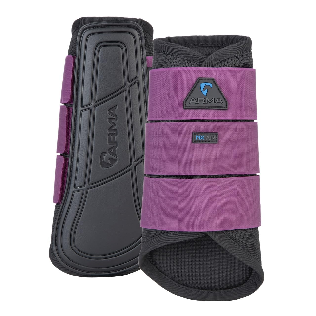 Shires Arma Air Motion Brushing Boots - Plum Small Pony โ image 1