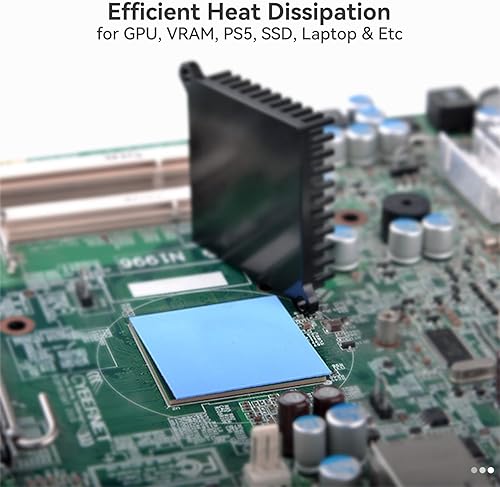 Miniatura 9 de Aairhut Paquete de 3 almohadillas térmicas de 13 W/m.K M.2, 2.756 x 0.787 in x [0.020 in + 0.039 in + 0.059 in] Almohadillas de enfriamiento de 13W