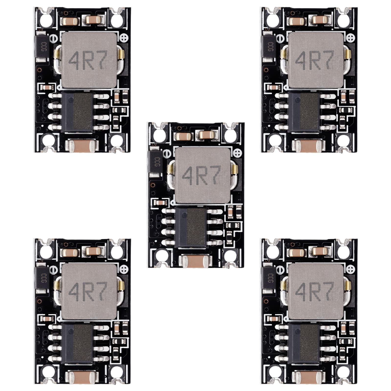 Paquete de 5 módulos convertidores Mini360 Buck – Chip MP1584EN 5-30V a 5V Fuente de alimentación reductora 1.8A salida para Arduino, Drones, Electrónica