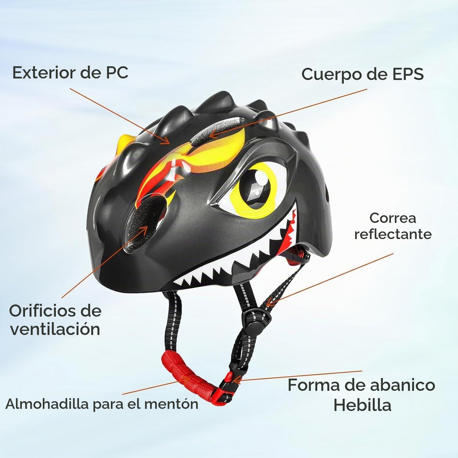 Casco de bicicleta para niños con luz LED, bonito casco de seguridad de dinosaurio 3D para niñas, niños de 3 a 8 años, ajustable y transpirable para niños, para bicicleta, monopatín, patinaje, patinaje