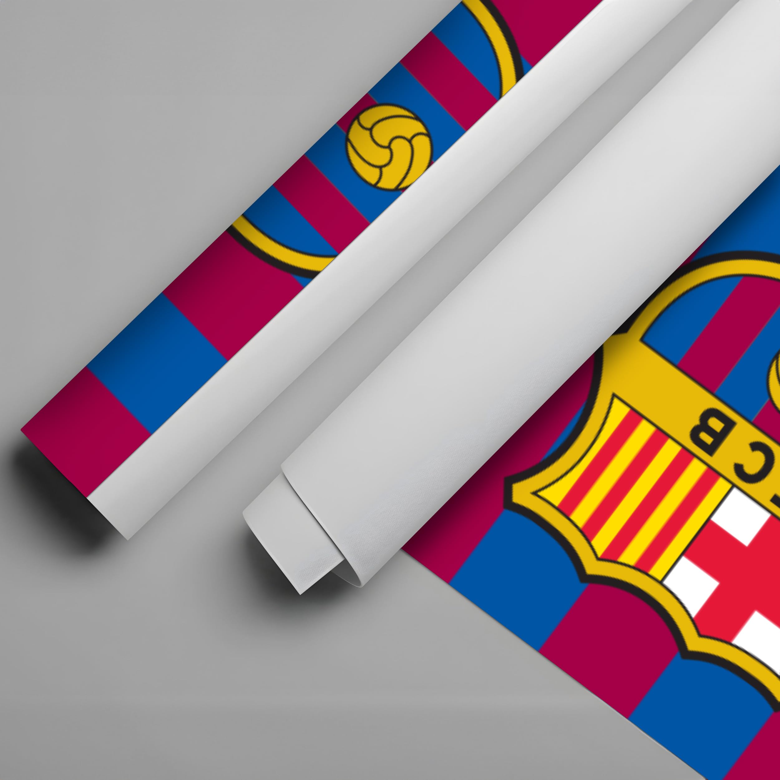 Licensed Décor Sticker mural en vinyle FC Barcelone - Petit format (65 cm (l) x 40 cm (H) - Blason en couleur rouge et bleu