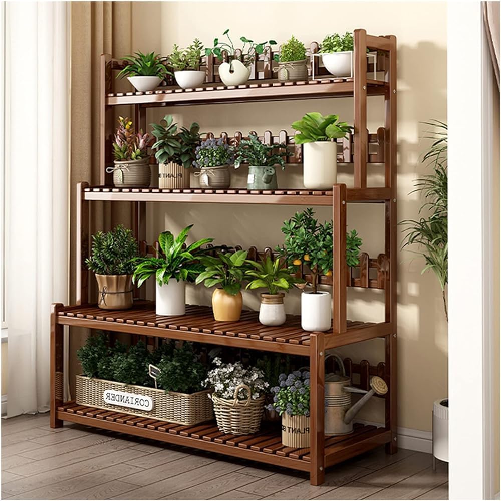 Wooden Potting Bench – 100cm Garden Work Station with Tool Hooks & Elevated Shelf | Waist-Height Gardening Assistant(Size:50×40×120cm)