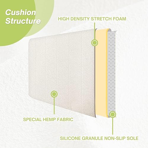 Miniatura 3 de Cojín de asiento personalizado para ventana de interior, cojín de lino de peluche, cojín impermeable para muebles, parte inferior antideslizante,