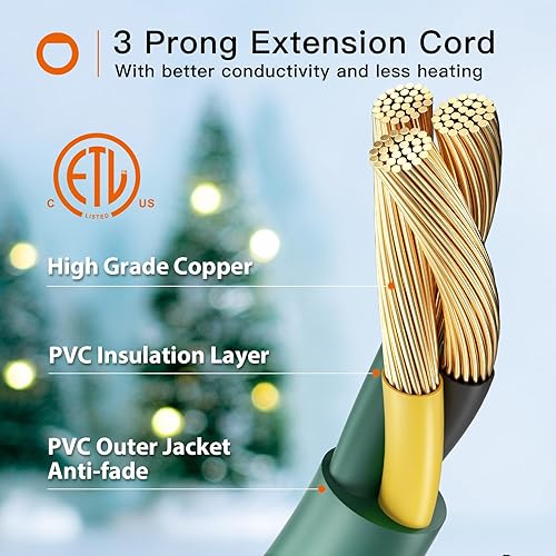 Miniatura 4 de addlon Cable de extensión para exteriores de 1 a 3 divisores con múltiples salidas máximo de 30 pies de extremo a enchufe (42 pies en total) 3
