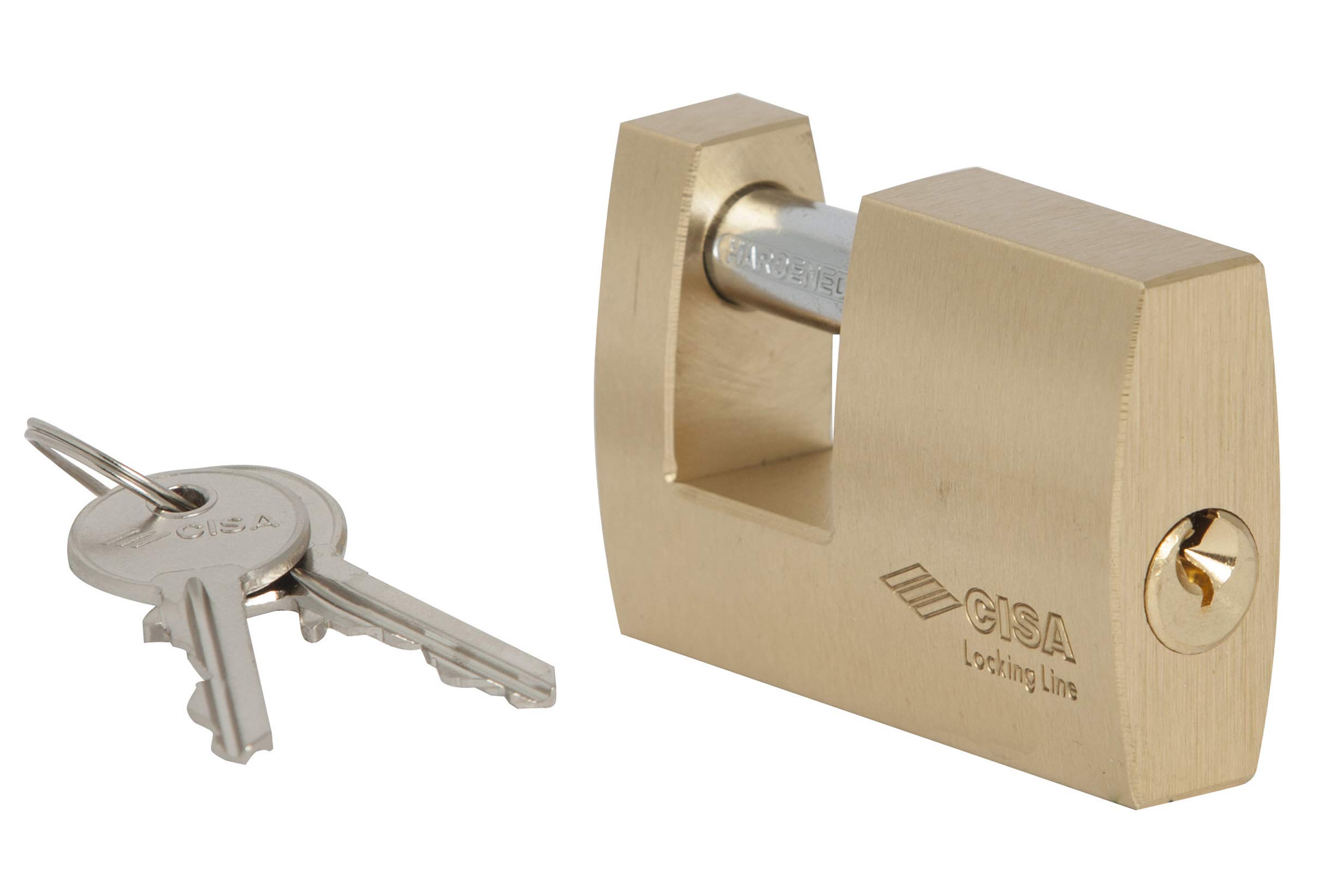 CISA 121610900, Lucchetto Rettangolare Locking Line, Ottone, 90 mm