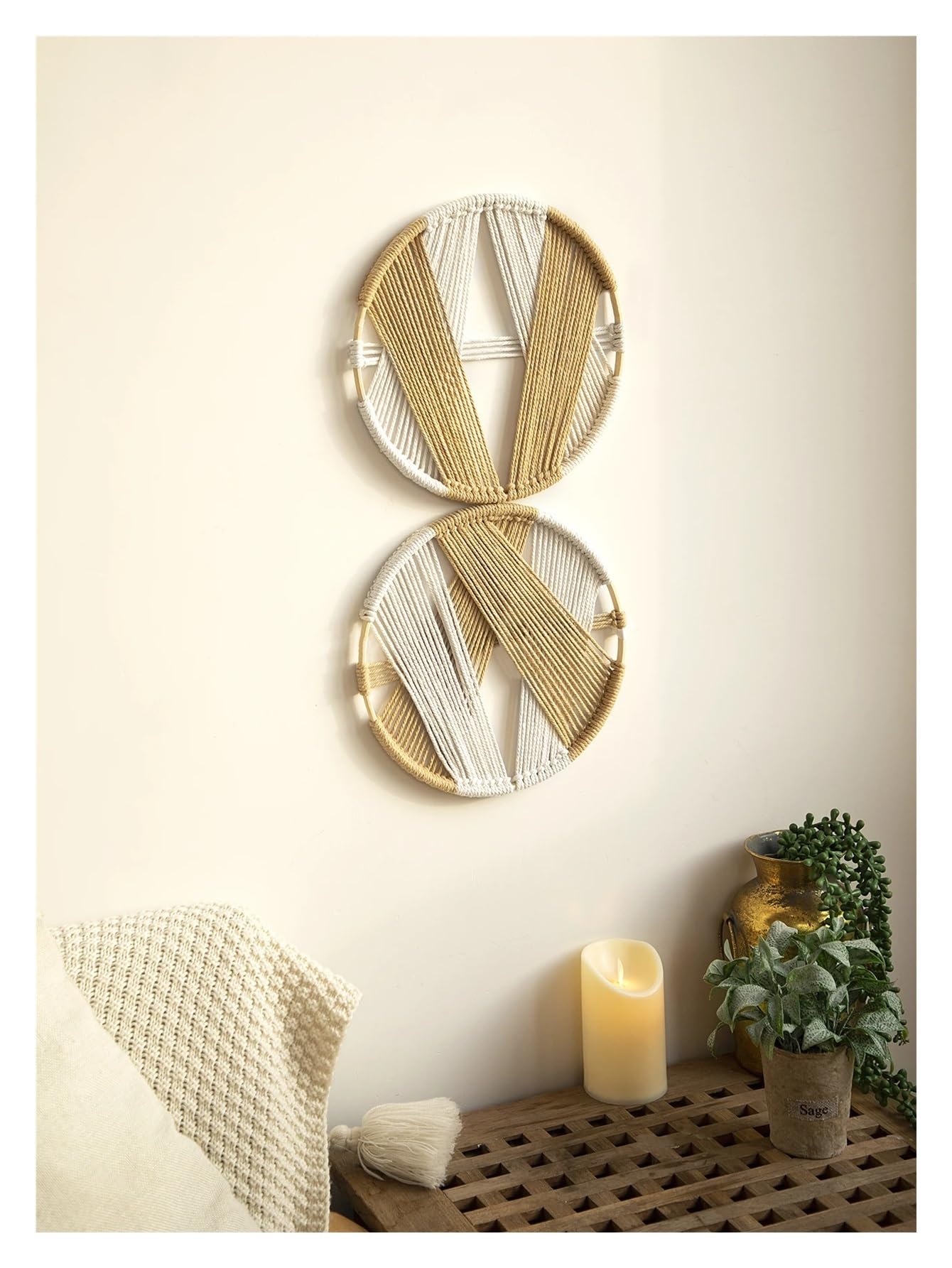 Traumfnger, Makramee mit Bambus, Boho-Wanddekoration, sthetische  Makramee, Heimdekoration, Schlafzimmer, Wohnzimmer, Geschenk, 2 Stck:  Amazon.de: Garten