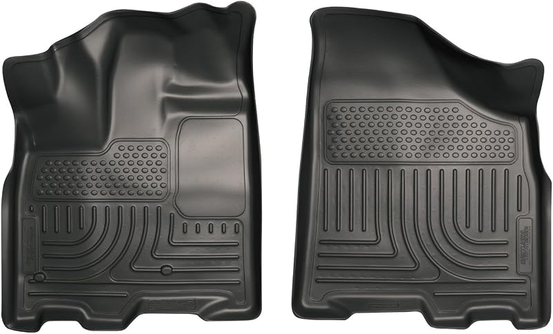 Forro de Assoalho Dianteiro Husky Liners Weatherbeater para Toyota Sienna 2011–2020, Modelos de 7 e 8 Passageiros, Preto, 2 Peças – 18851