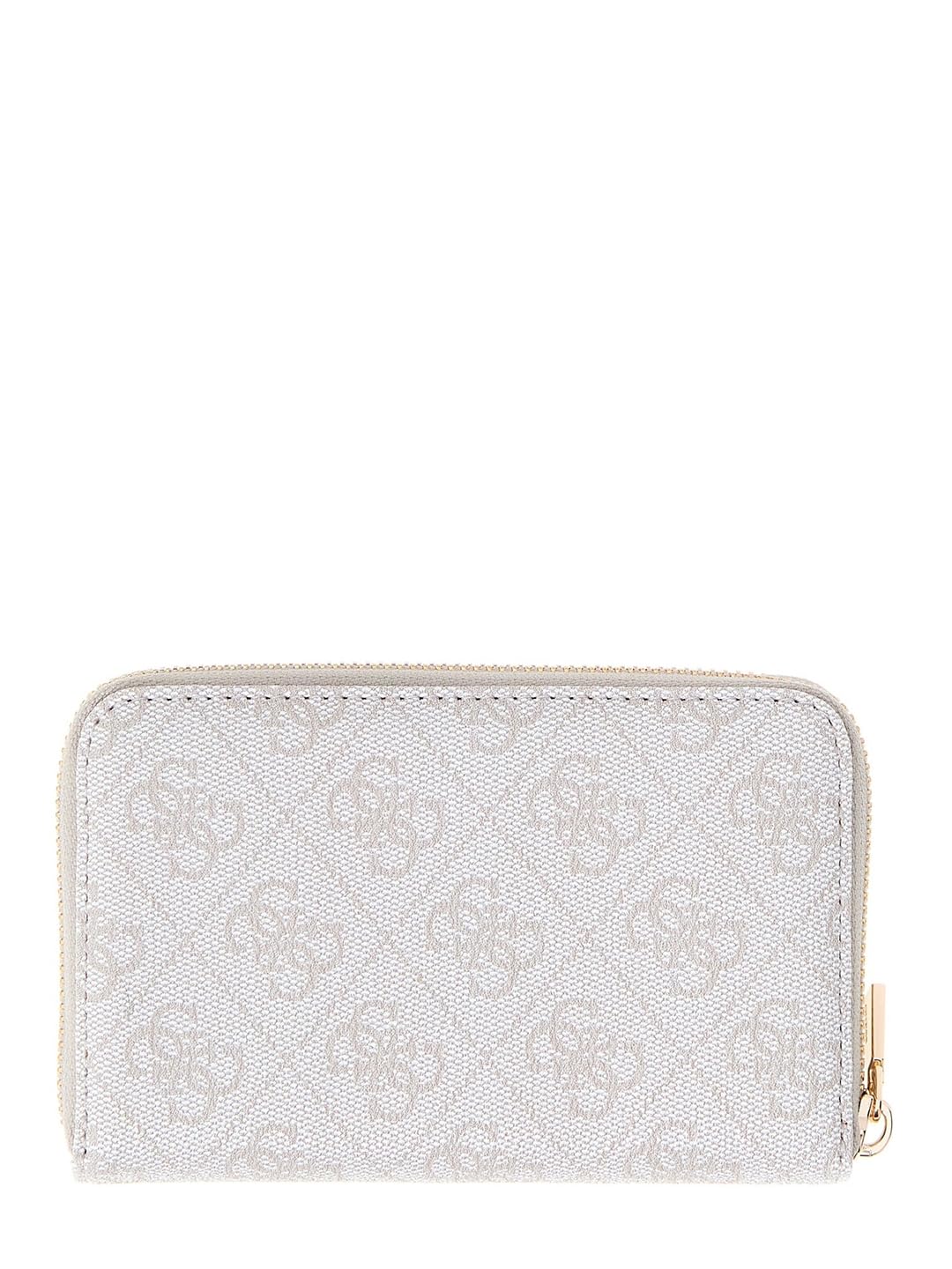 GUESS Geldbörse Laurel II SLG Medium Zip Around Wallet Bone Logo Creme