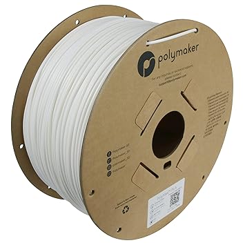 2.85mm(3mm) Tough PLA 2.85mm 3D Printer Filament, 3kg White PLA Filament Cardboard Spool - Polymaker PolyMax PLA 2.85 White Filament 3D Filament High Impact Strength