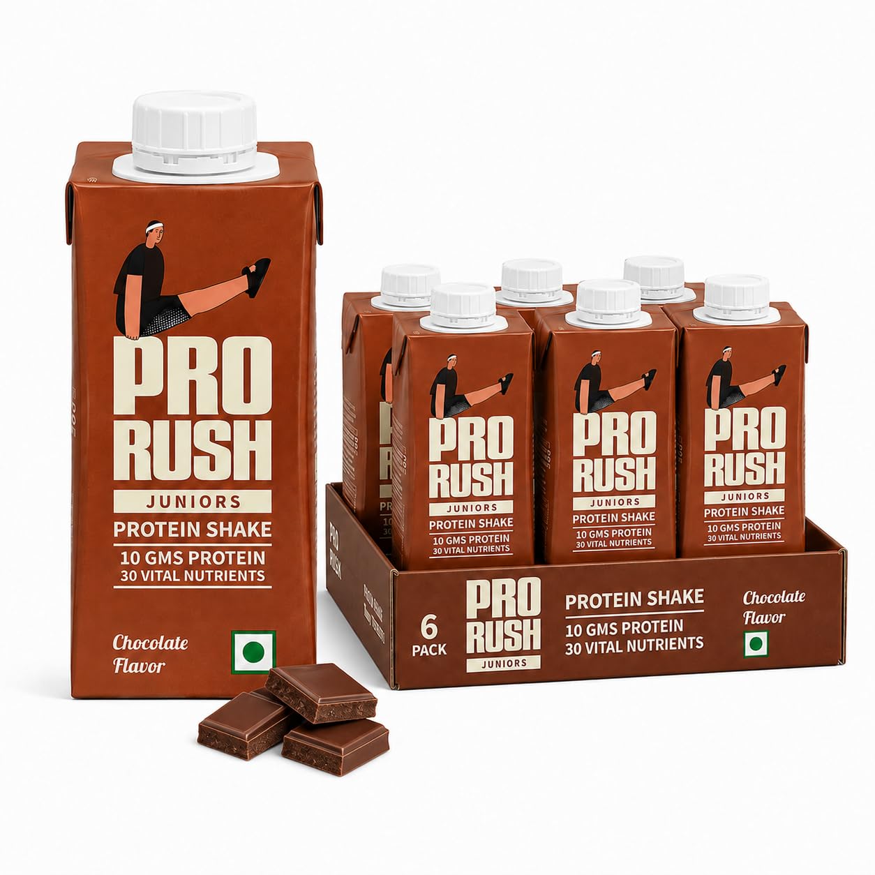 ProRush Chocolate Protein Shake 250ml (Pack of 10) | Ready-to-Drink Protein Beverage with High Protein & Vitamins | Chocolate Flavour | Post Workout & Daily Nutrition Drink — Amazon image 10