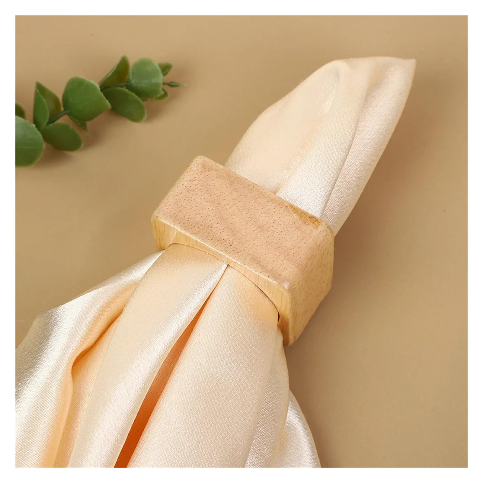 Rond de Serviette en Bois Serviettes Rondes Couleur Bois
