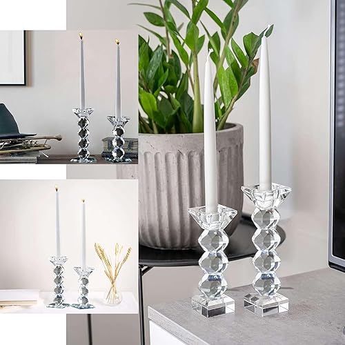 Miniatura 5 de Efavormart Gemcut - Portavelas votivo de cristal de alta calidad de 7 pulgadas de alto