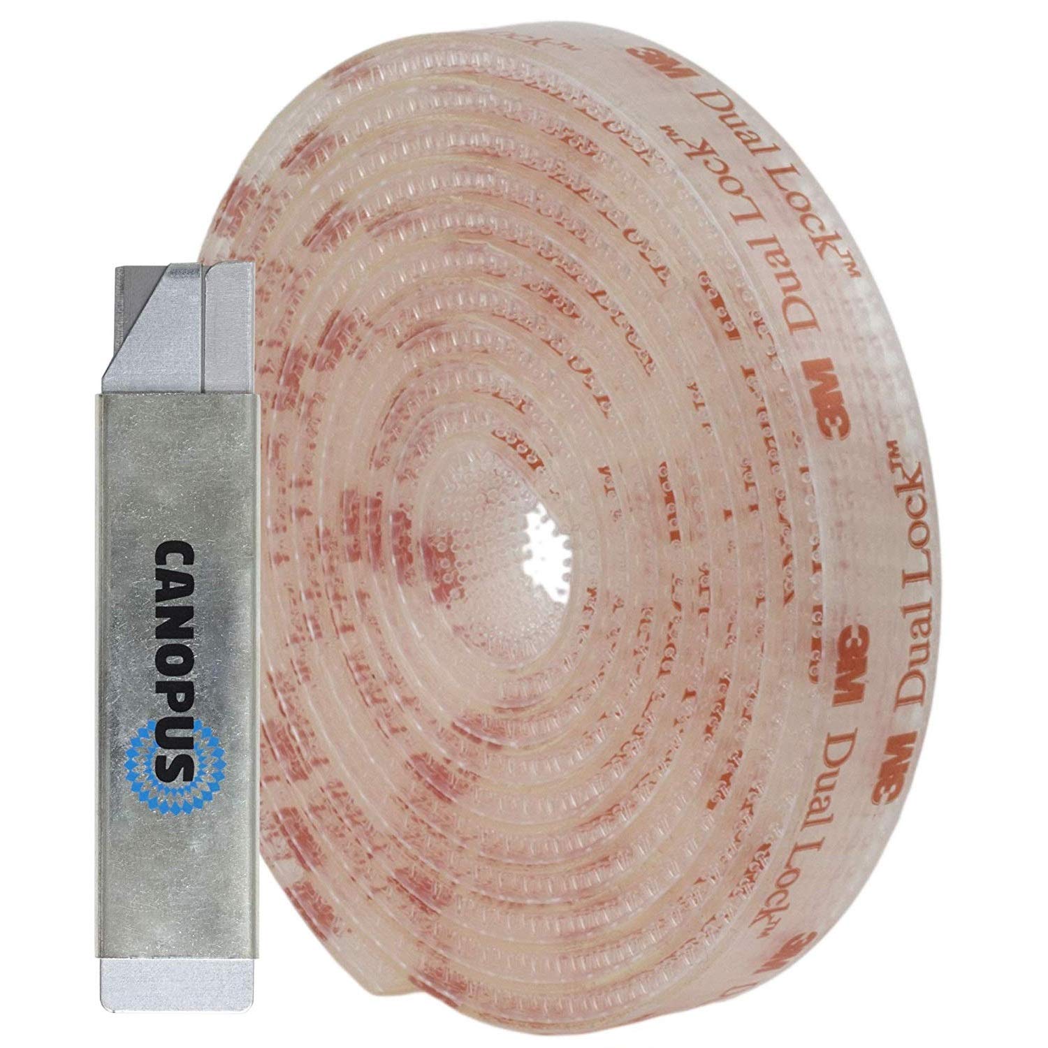 CANOPUS Dual Lock Tape, Strip Tape with Adhesive, Heavy Duty Reclosable Fastener, Mounting Tape, for Hanging Picture Frame, Router, Decoration, Made in USA (0.5in x 6ft)