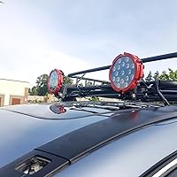 Vista 5 de Nilight 2 focos Cree de luces LED todoterreno, redondas, 185 vatios, para trabajar y conducir, rojo, Rojo