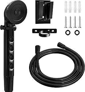 RV Shower Head with Hose ABS Outdoor RV Shower Hose Kit Replacement with ON/OFF Switch for RV, Trailer, Campers, Motorhomes, Fifth Wheels, Boats (Black)