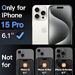JETech Protecteur d'écran Matte pour iPhone 15 Pro 6.1 pouces, anti-glace 9H Film en verre trempé, anti-empreinte, toucher lisse, installation facile, friendly cas, 2-Pack