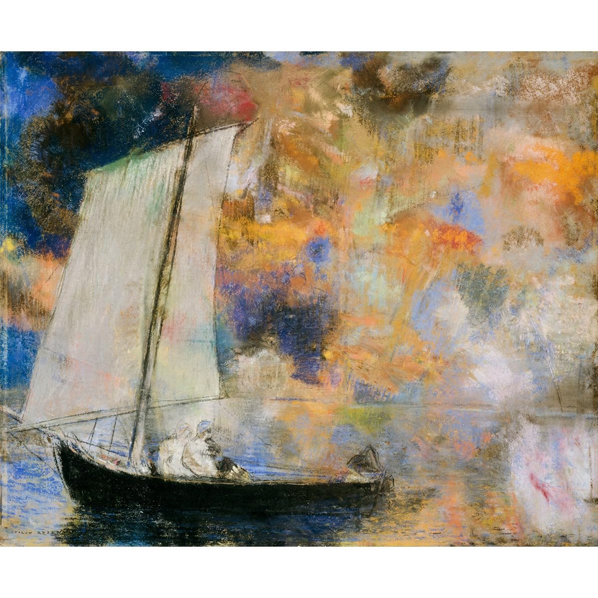 Impression sur toile Odilon Redon Nuages de fleurs 76x101 cm - 2