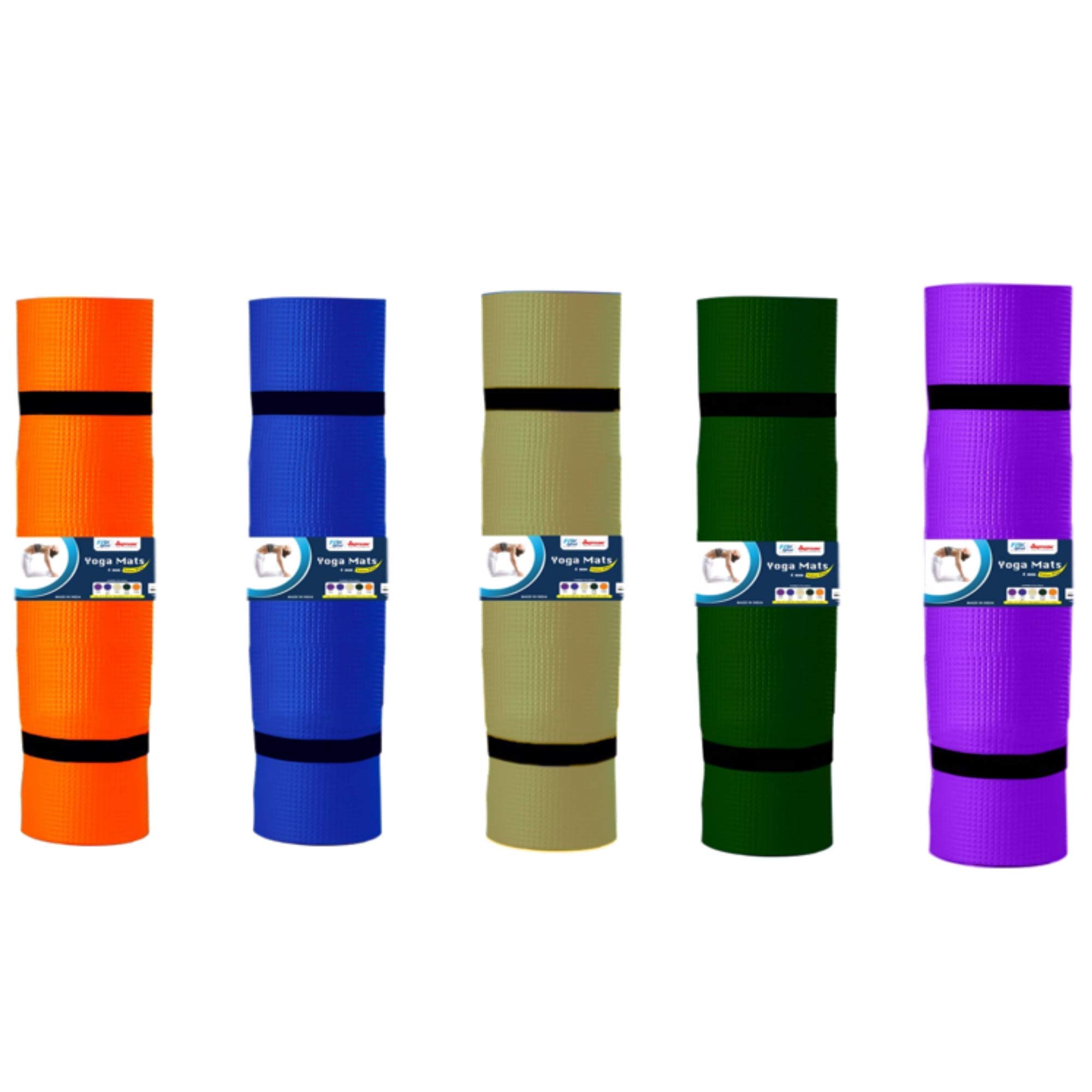 Supreme 4mm (61 cm * 163 cm) Value Yoga mat for Home & Gym Workout (Multicolor for Men & Women)-image-23
