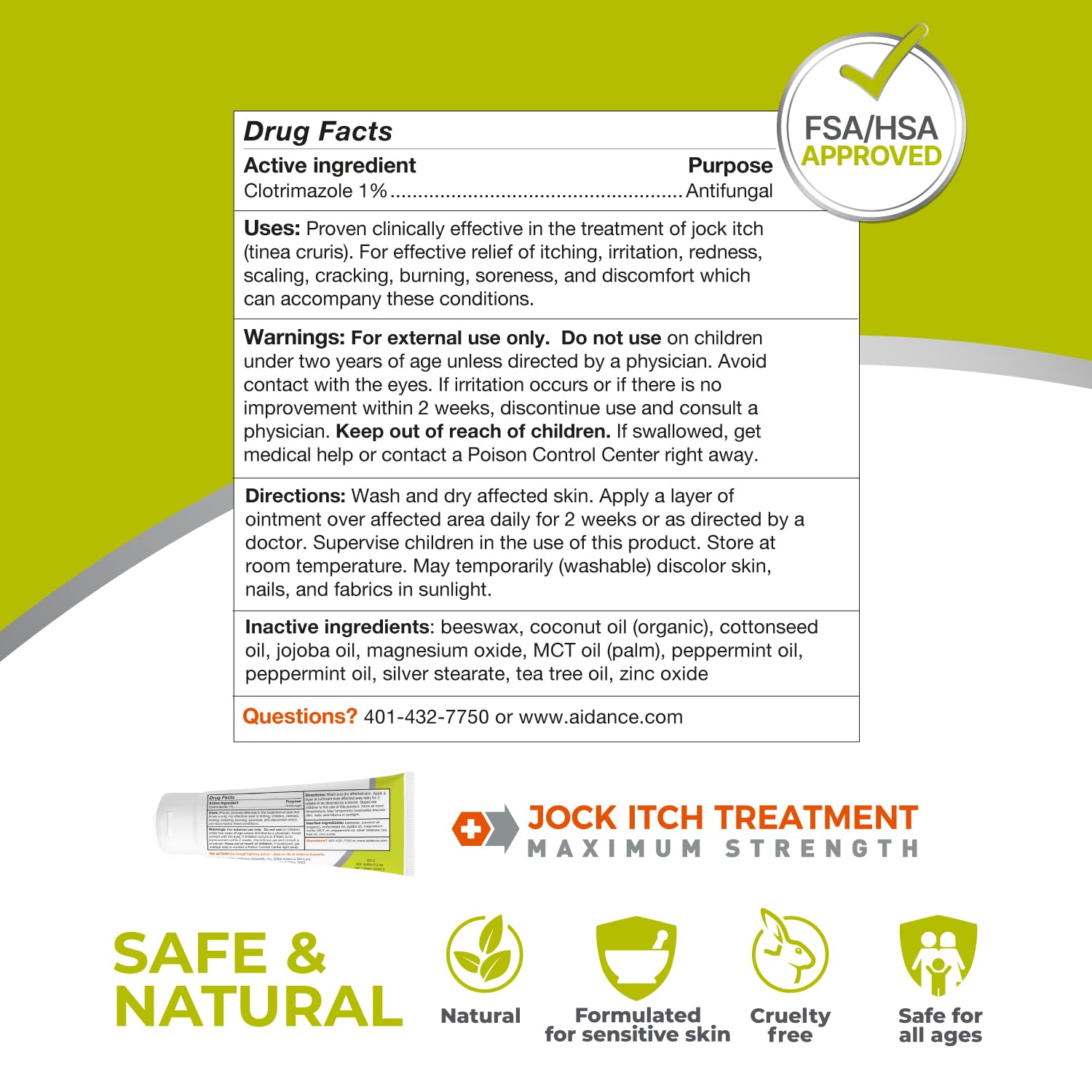terrasil Jock Itch Treatment Cream Max, Clotrimazole Antifungal, 1.7oz — Amazon image 6