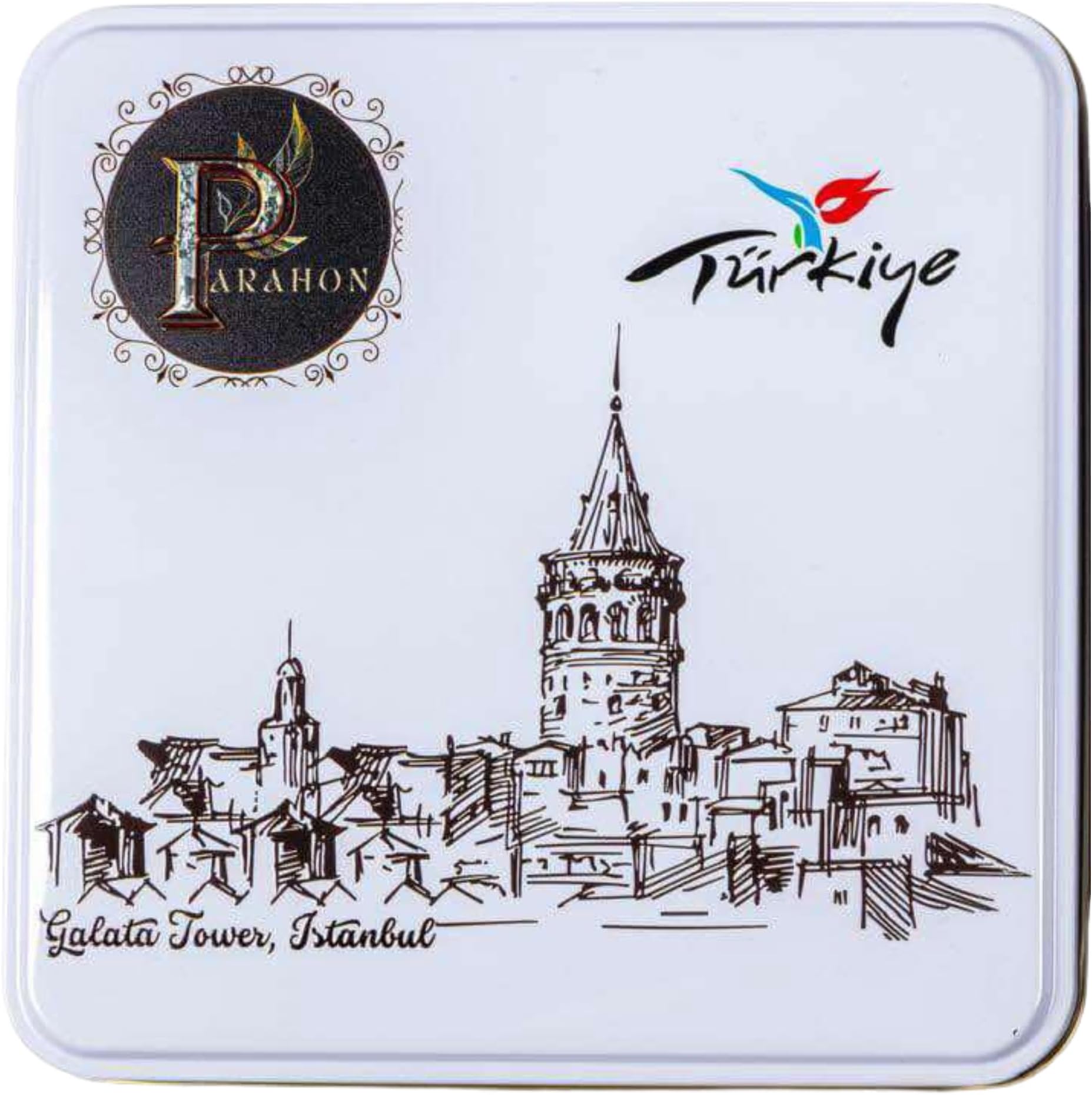 Turkish Delight Halal Sweets Snacks Gift Set by Parahon Traditional Turkish Treats for Women & Men for Tea or Coffee Sweets in Luxury Tin Box (Lokum Fruit Aroma 500g)