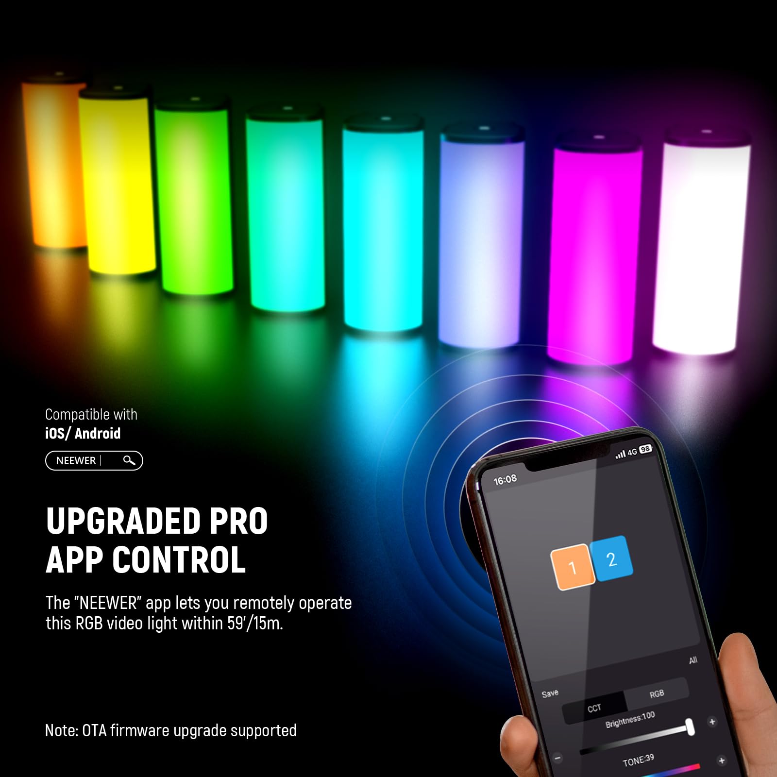 マーブルフィーバー天井パネル（LED付き） Amazon.com : NEEWER Pro Magnetic Handheld Light Wand with APP DMX