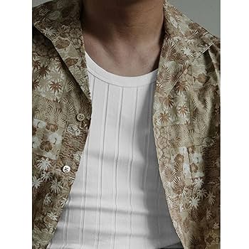 Amazon.co.jp: メンズ タンクトップ メンズケーブルニットピット