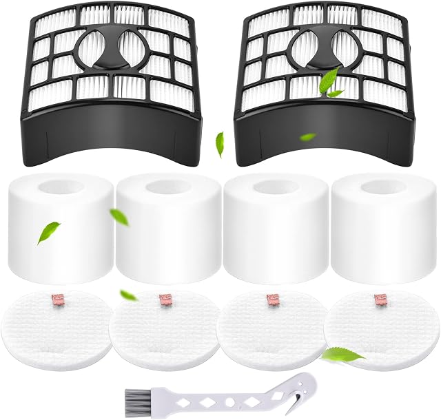2 Hepa Filters + 4 Foams Filter Replacement for Shark Lift-Away Upright Vacuum Cleaner NV601UK NV601UKT NV600UK NV600 NV601 NV700UK NV700UKT NV601UK31 Parts for Shark Hoover Filters Set Accessories