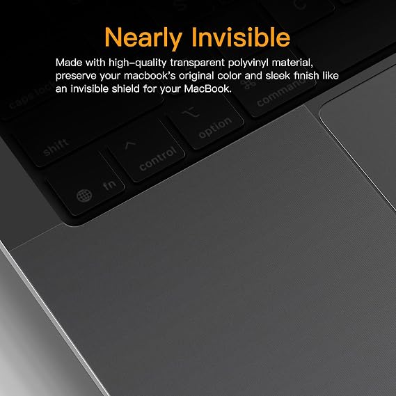CaseBuy Palm Rest Protector Skin Set, Invisible Scratches and Wear Protection Accessories for MacBook Air 13.6 inch 2026 2025 2024 2022 with M5 M4 M3 M2 Chip A3449 A3240 A3113 A2681(Clear)