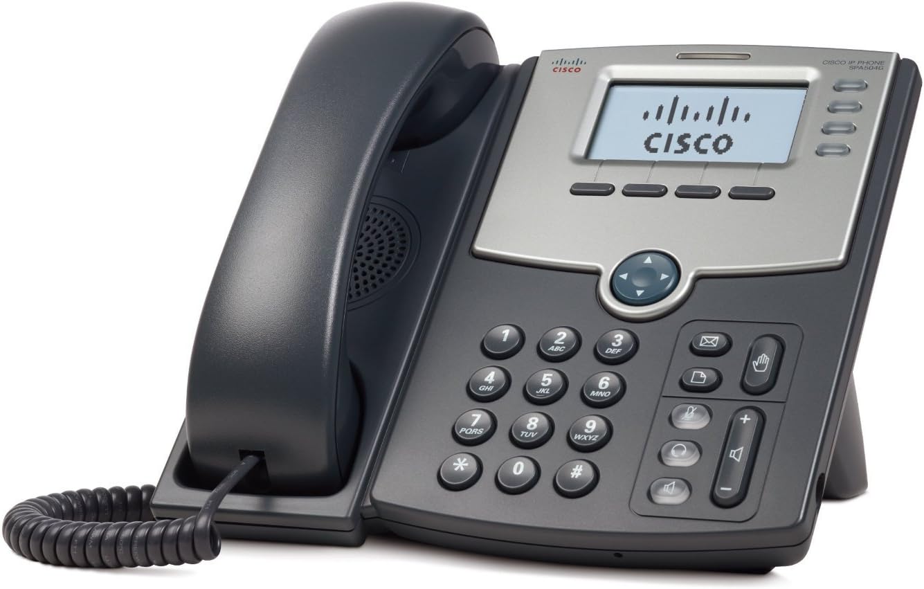 Cisco SPA504G 4 line IP Phone without power supply with 2-Port Switch, PoE and LCD Display (Renewed)