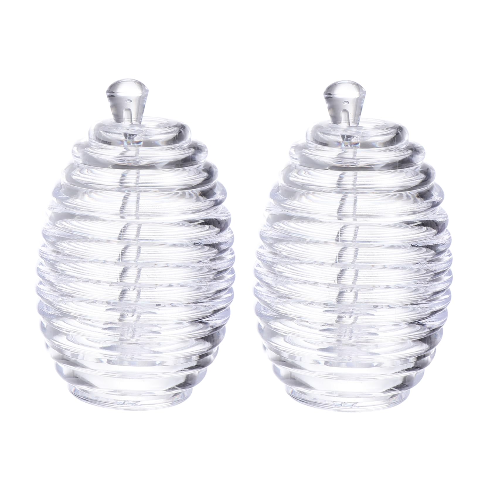 Mikinona 2pcs Honey Bottle Honey Storage Bottle Honey Jar with Dipper Juice Container Kitchen Storage Jars Sealed Jar Clear Container Sauce Container Small Honey Jars Jam Containers Acrylic