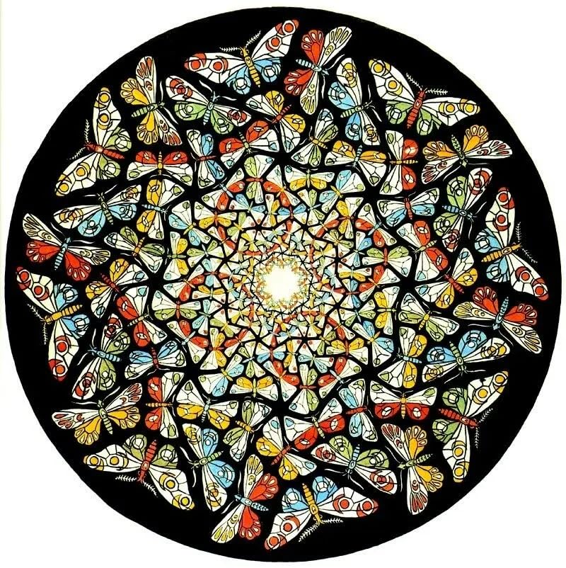 M.C. Escher Vlinders Poster M.C. Escher Prints M.C. Escher Canvas Schilderij Abstracte Kunst aan de Muur Moderne Home Decor Foto's 50x50cmx2 Geen Lijst - Afbeelding 3