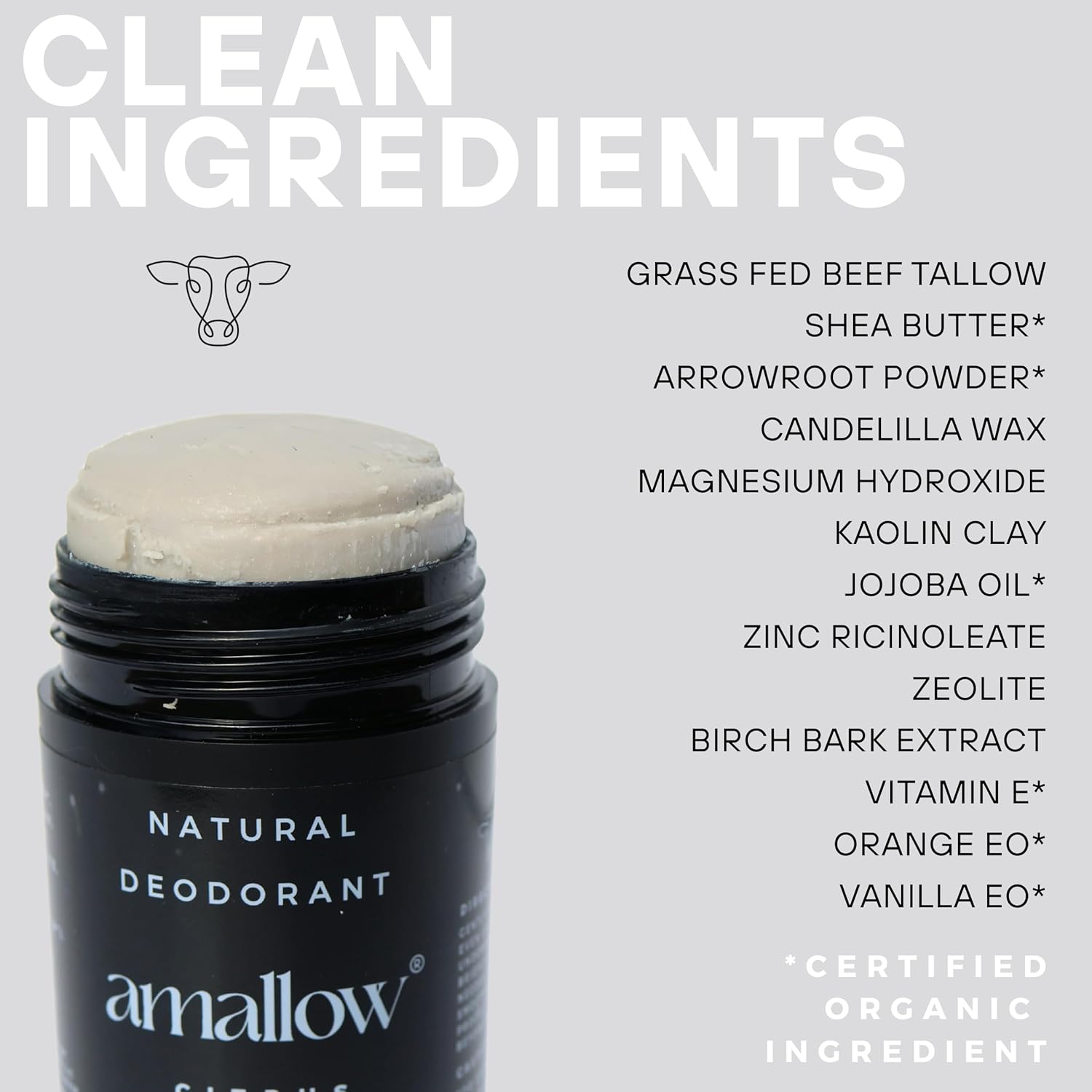 Amallow - Natural Deodorant - Aluminum Salt-Free, Tallow-Based, Baking Soda-Free, with Magnesium & Zinc - Long-Lasting Odor Protection - Handcrafted in the USA - 2.6 oz (Orange Creamsicle) - Image 5