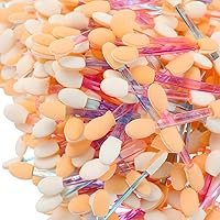 Vista 6 de Tanlade 500 aplicadores de sombra de ojos, brochas de maquillaje desechables para sombra de ojos, cepillos de esponja de doble cara para mujeres