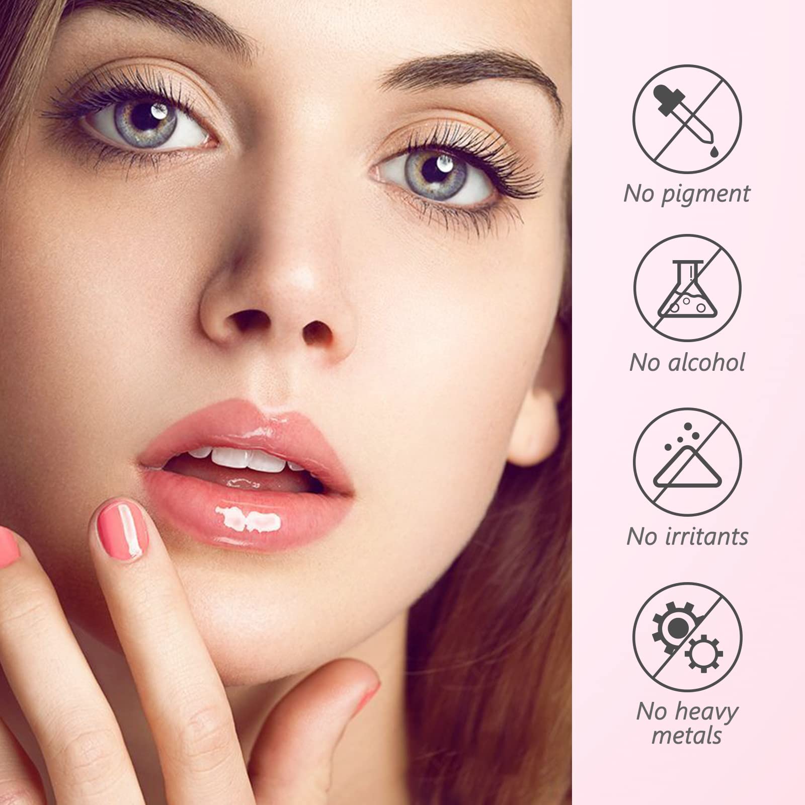 Maschera per Labbra al Collagene - Cuscinetti Idratanti per la Cura delle Labbra - Maschera da Notte, 20 Pezzi (Pesca)