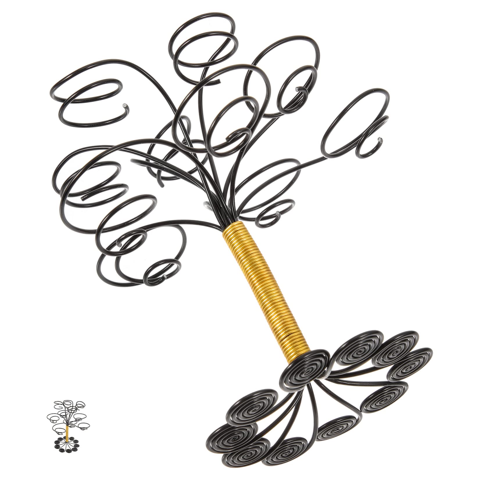 Support pour plantes aériennes Tillandsia YARNOW en aluminium noir pour décoration de bureau