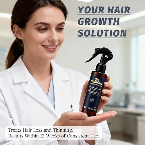 Miniatura 2 de Spray de minoxidil al 5% para el crecimiento del cabello, hombres y mujeres, tratamiento para adelgazamiento y retroceso de la línea del cabello,